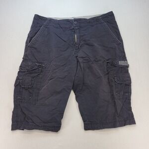 Unionbay Cargo Shorts Mens 36 Blue Multi Pocket Cotton Utility